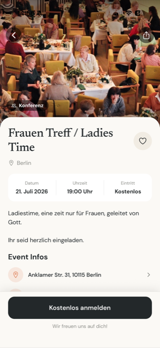 Mit einem Tap dabei